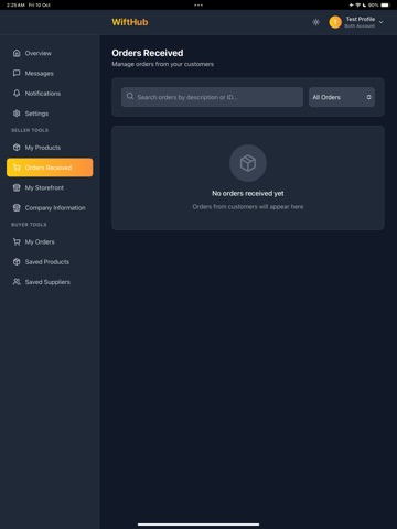 WiftHub iPad screenshot