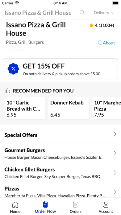 Issano Pizza & Grill House Screenshot