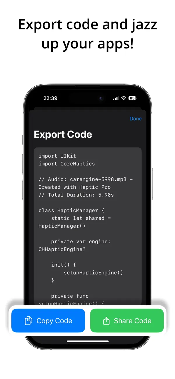 #3. Haptic Pro (iOS) De: Vedprakash Wagh