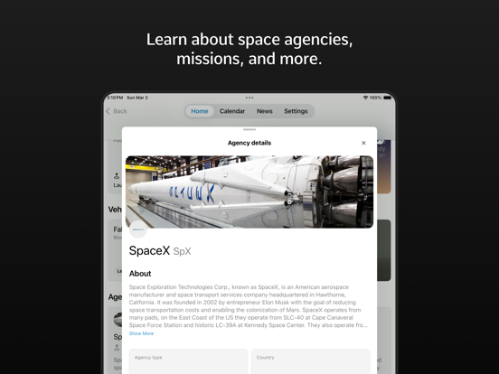 Moonwalk - Rocket Launches iPad screenshot 6 - News app
