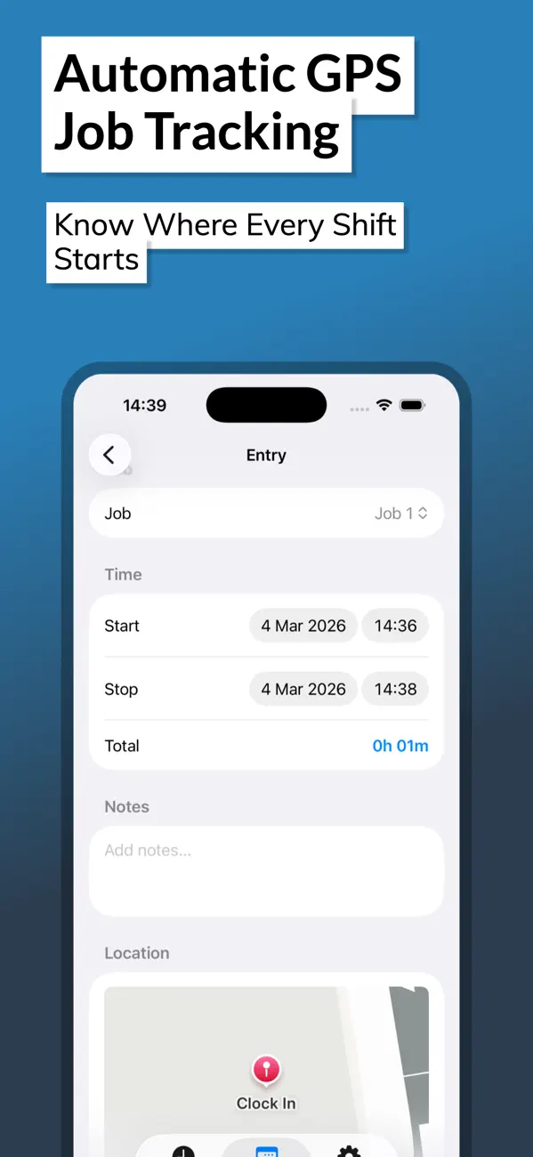 Screenshot #3 pour Construction GPS Time Clock