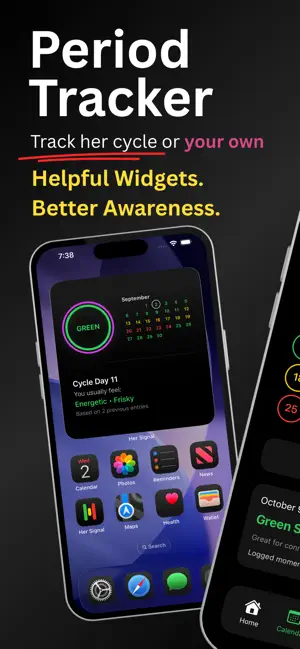 Her Signal: Period Calendar screenshot 1