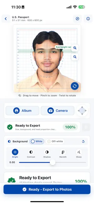IDPhoto Pro: Passport Photo screenshot 2