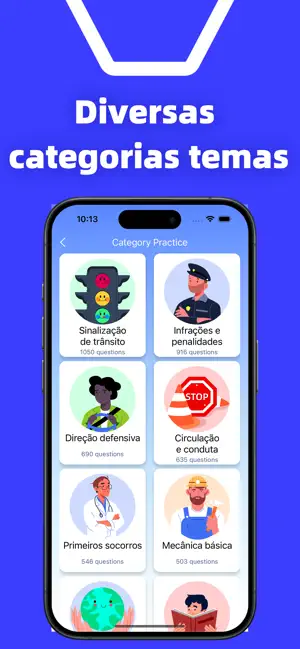 Simulado Detran CNH Prova 2026 iPhone screenshot 3