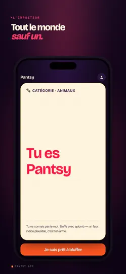 Capture d'écran de Pantsy — Imposter Party Game sur iPhone 4