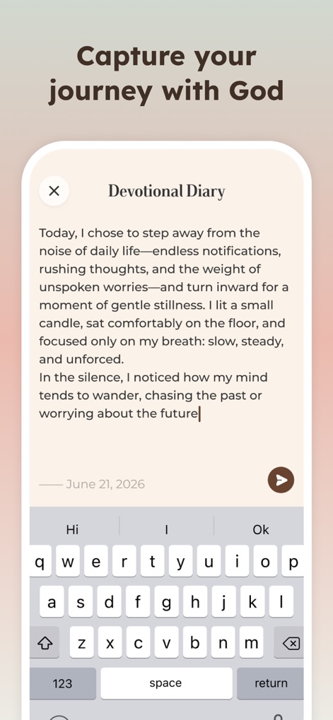 BibleCare:Verses,Prayers&Chat - This tool offers a dedicated Devotional Diary for users to record their spiritual reflections and capture meaningful moments in a personal journaling format.