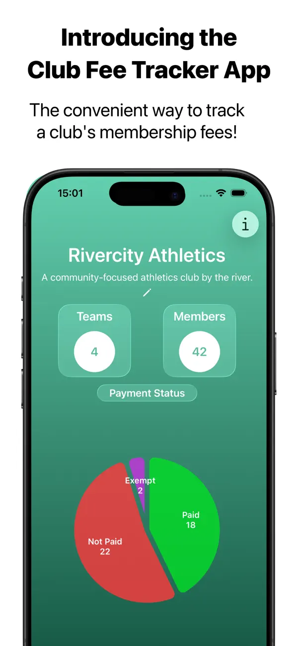 Screenshot #1 pour Club Fee Tracker