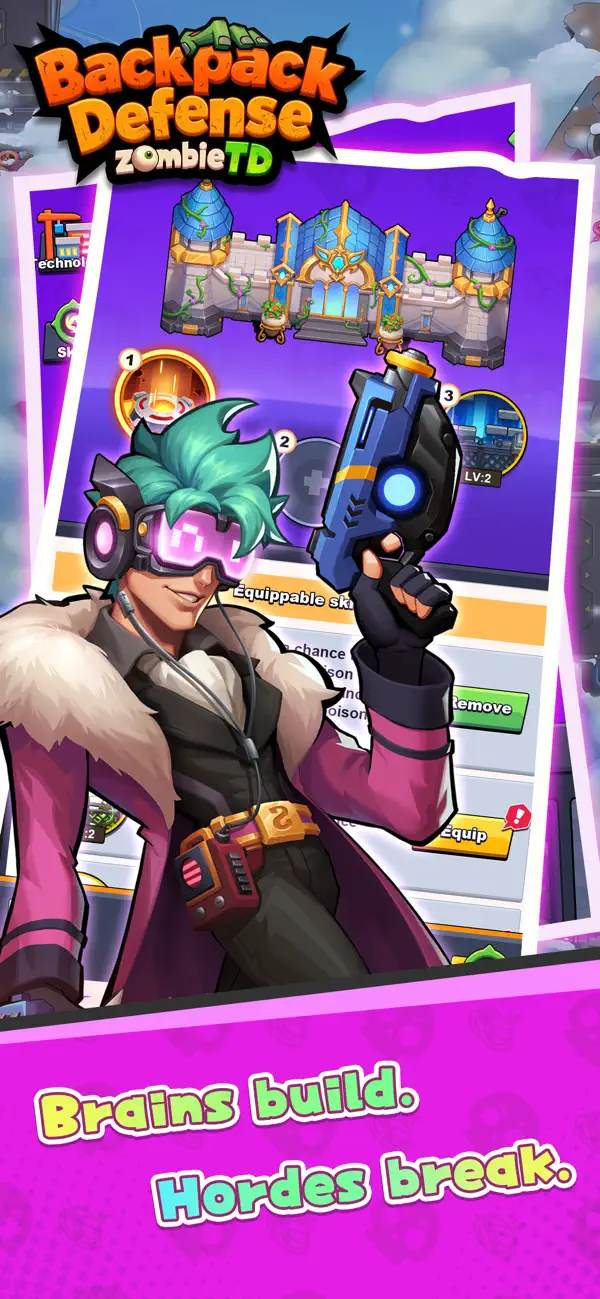 Backpack Defense: Zombie TD iOS Mod IPA screenshot 6 - iOS game interface