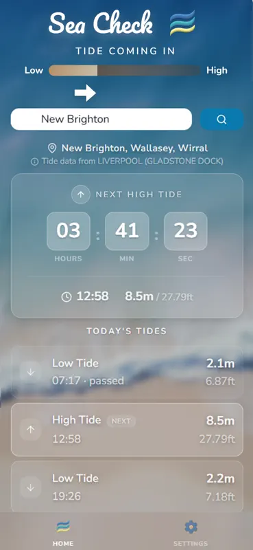 Sea Check - UK Tide Times screenshot 1 of 6
