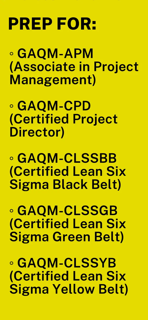 Screenshot #1 pour GAQM Project & Six Sigma Prep