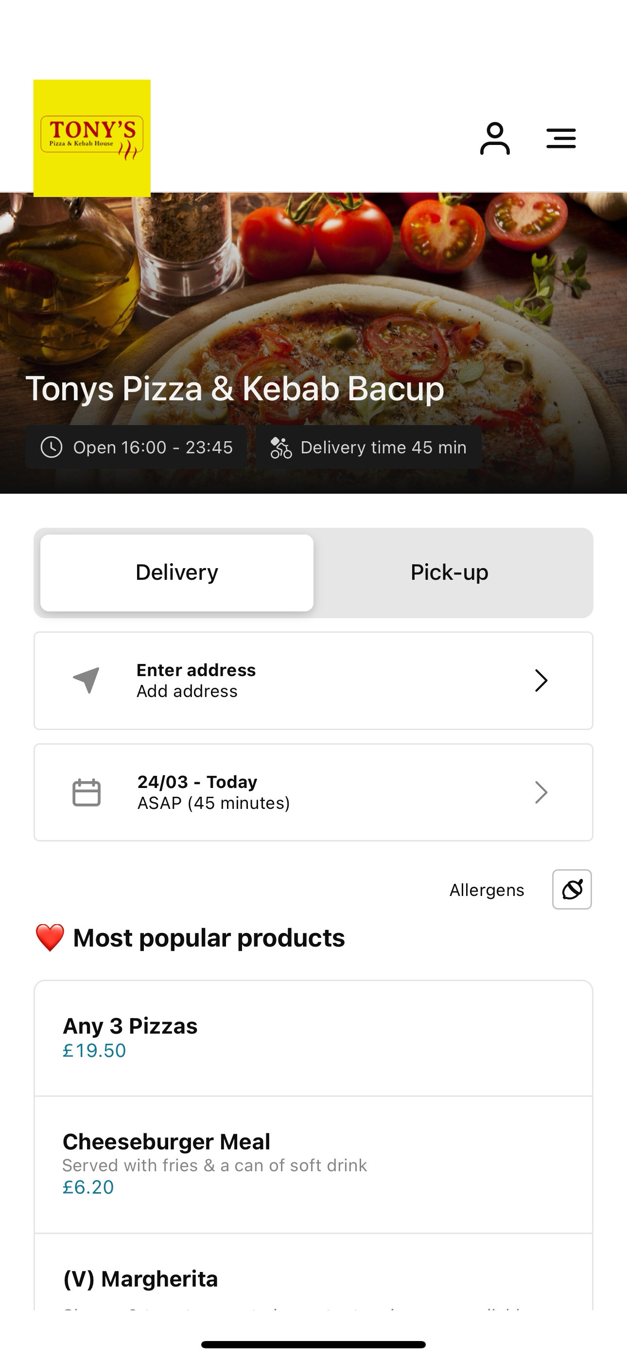 Tonys Pizza & Kebab Bacup