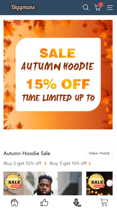 Shop Biggmans Store Screenshot