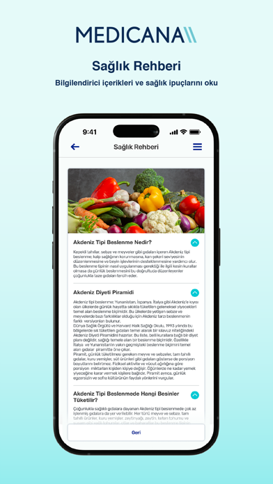 Medicana Mobil Uygulaması Screenshot