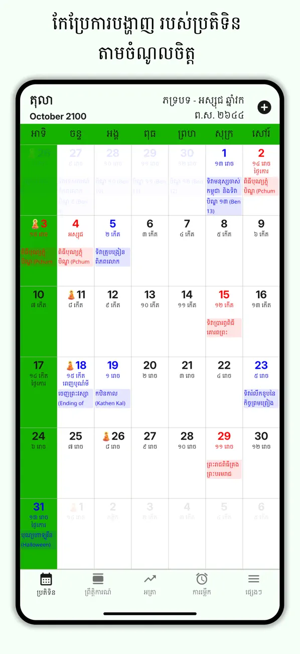 Screenshot #2 pour Khmer Lunar Calendar 1900-2100
