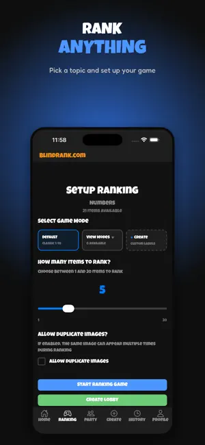 BlindRank: Blind Ranking Game screenshot 4