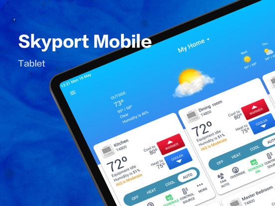Onelink Thermostat iPad screenshot 1 - Lifestyle app