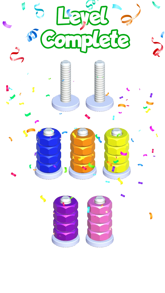 #8. Nuts Sort: Nuts & Bolts Puzzle (iOS) Podle: COMMANDOO JOINT STOCK COMPANY