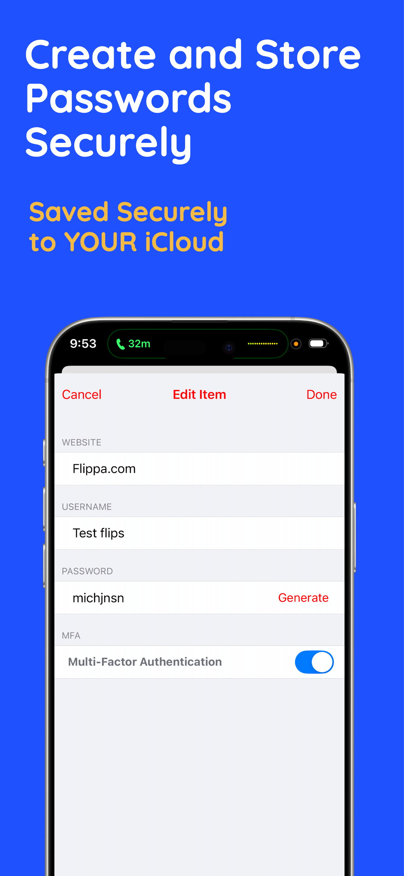 Finger Vault Password Manager