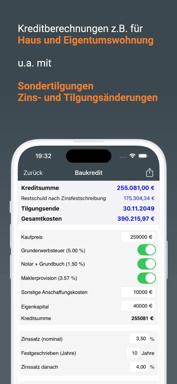 Screenshot #3 pour Kredit+Zinsen