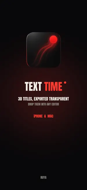 TEXT TIME: 3D Title Maker screenshot 2