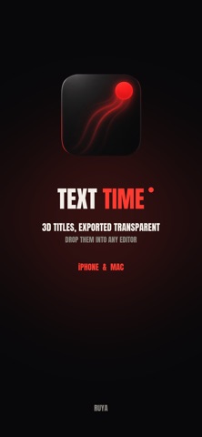 TEXT TIME: 3D Title Maker iPhone screenshot