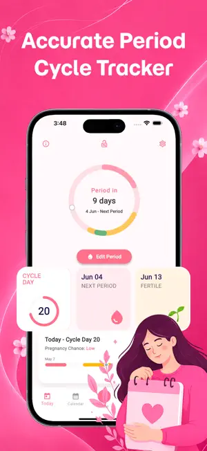 Period Tracker: Cycle & Baby screenshot 1