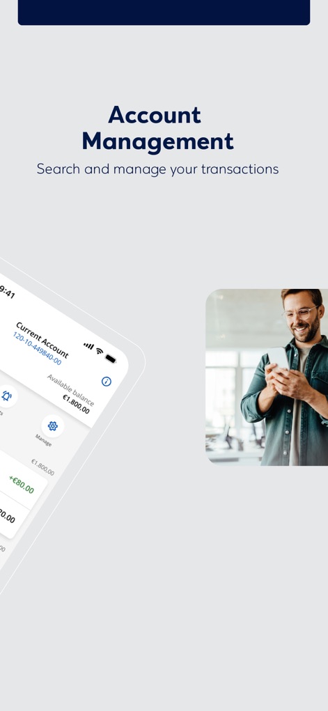 Eurobank Cyprus - Cet outil permet aux utilisateurs de visualiser les détails de leur compte courant et d'accéder rapidement aux options de gestion.