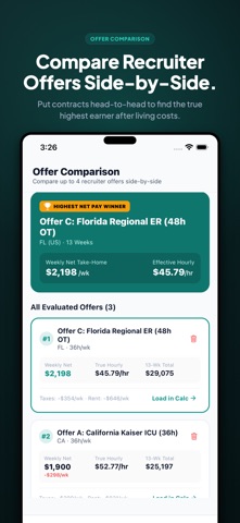 Travel Nurse Pay Calculator iPhone screenshot