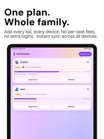 ChoreChomp iPad screenshot
