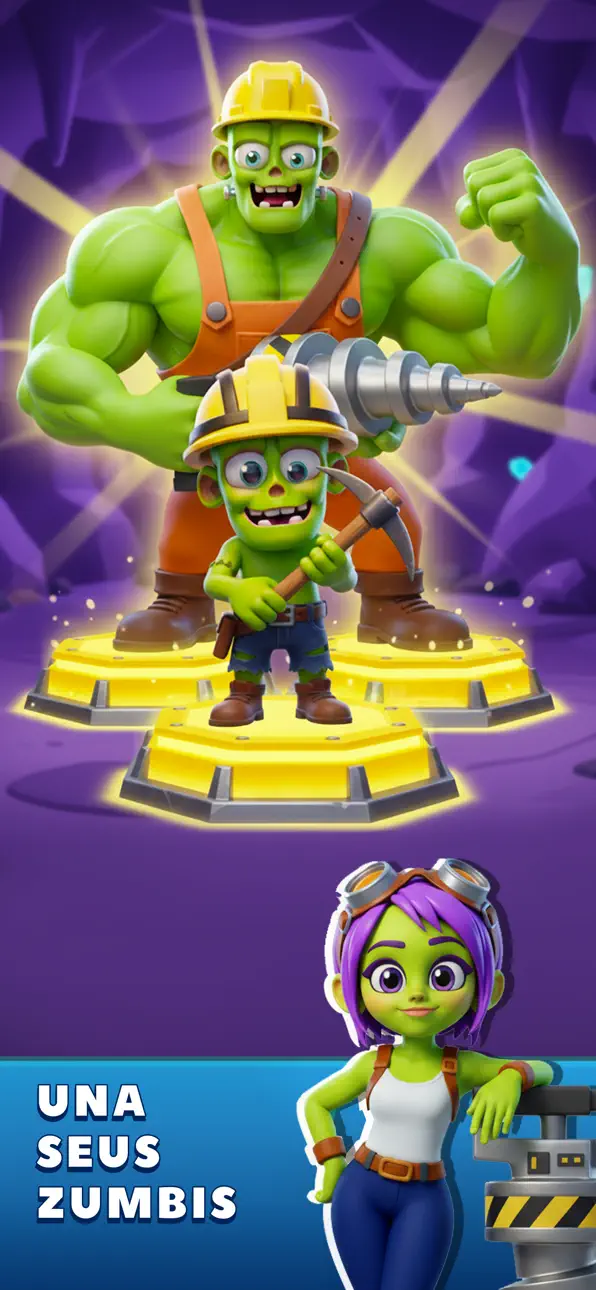 Idle Zombie Miner: Gold Tycoon iOS Mod IPA screenshot 3 - iOS game interface