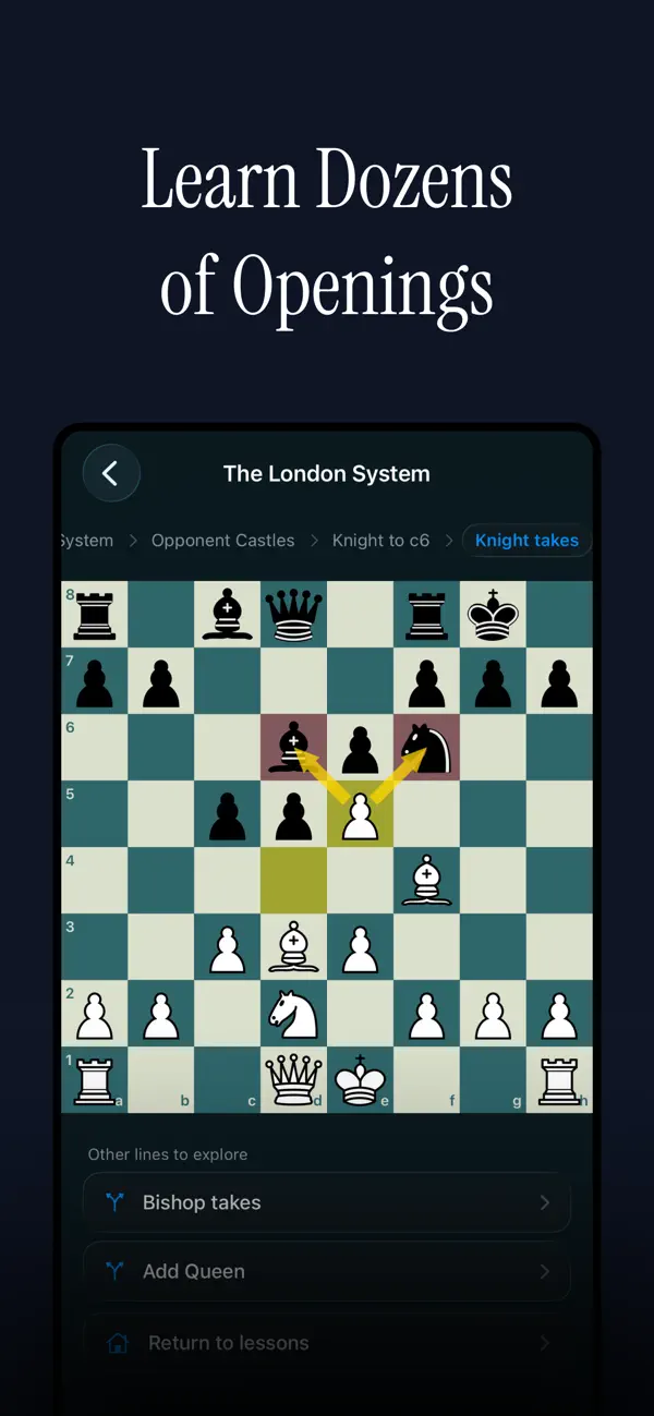 Screenshot #1 pour ChessLines - Opening Trainer