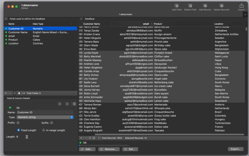 Data Creator LT screenshot