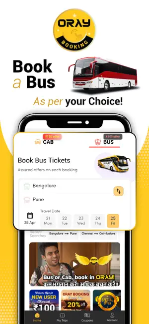 Oray : Outstation Taxi & Bus iPhone screenshot 2