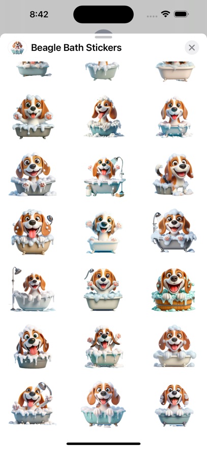 Beagle Bath Stickers