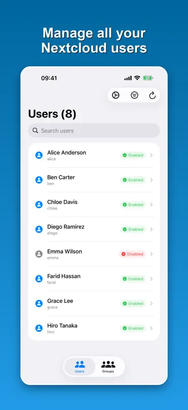 NC User Admin screenshot 1 of 4