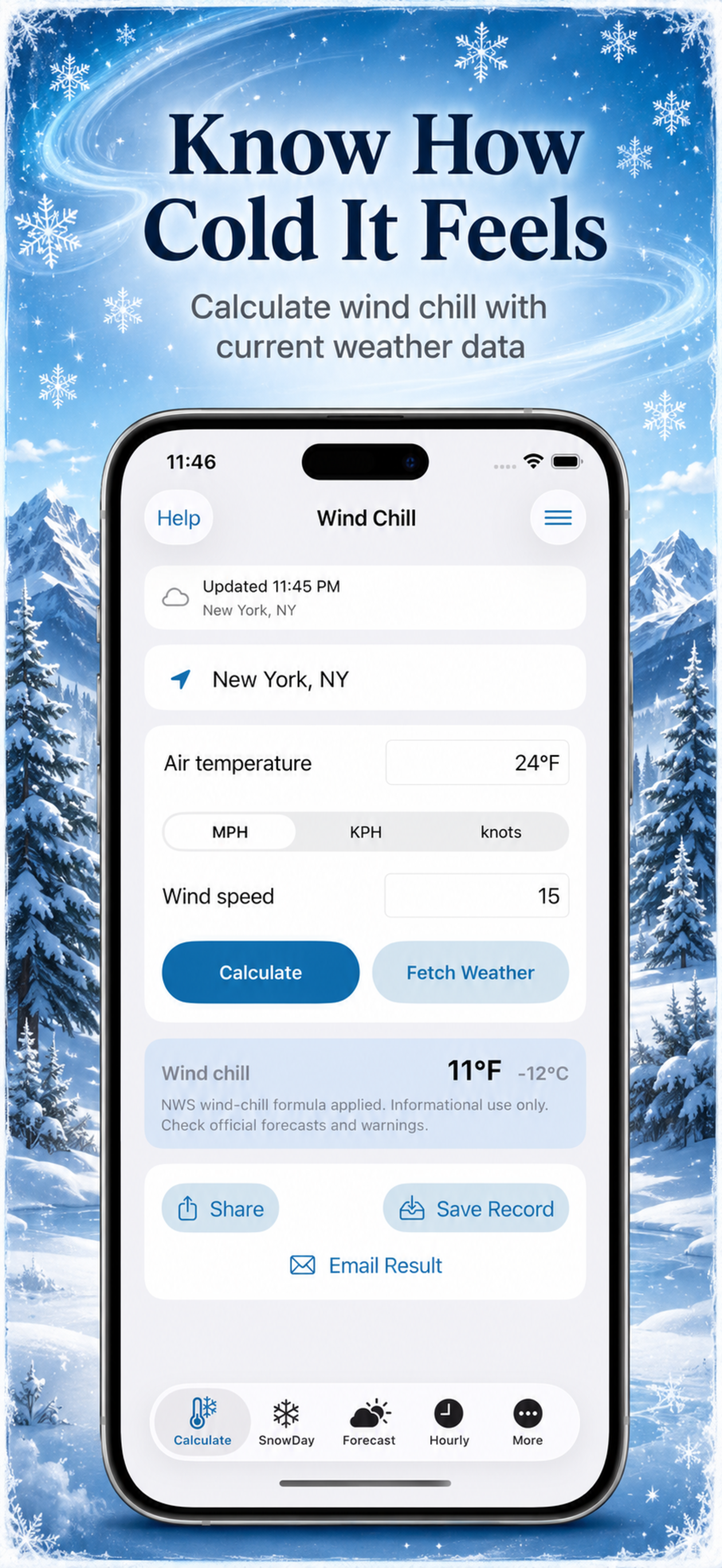 Wind Chill, Snow Day Pro