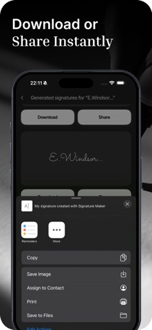 Electronic & Signature Creator iPhone screenshot