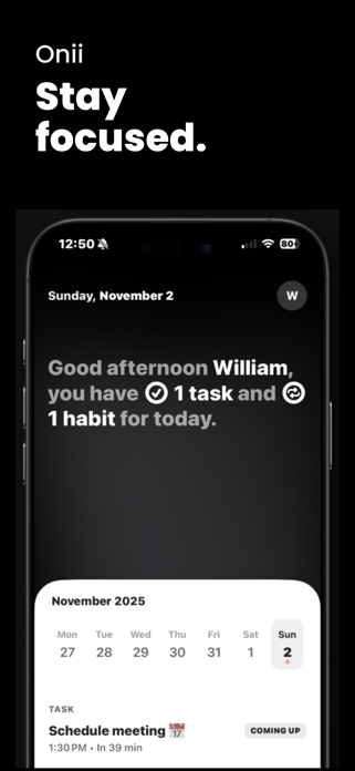 Onii – Tasks & Focus Screenshot 3 of 5