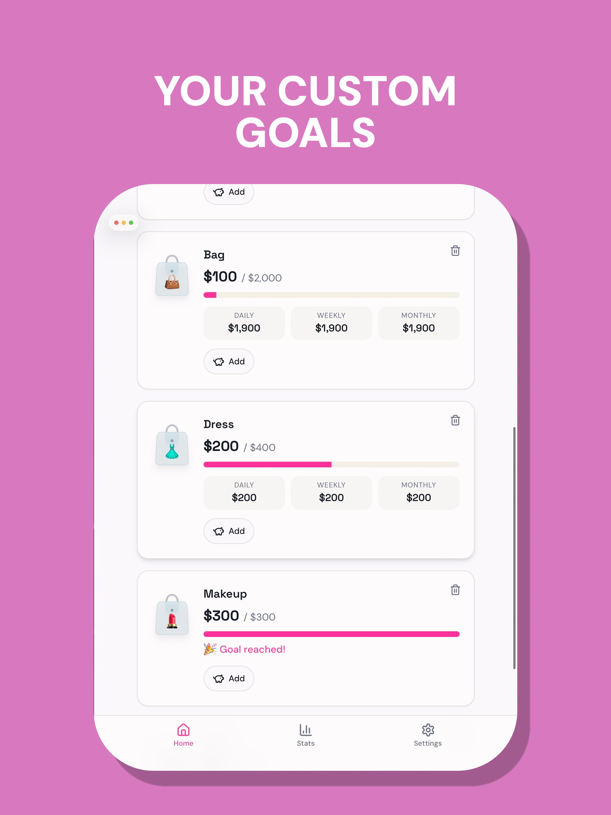 Pink Bag: Woman Money Tracker screenshot 6