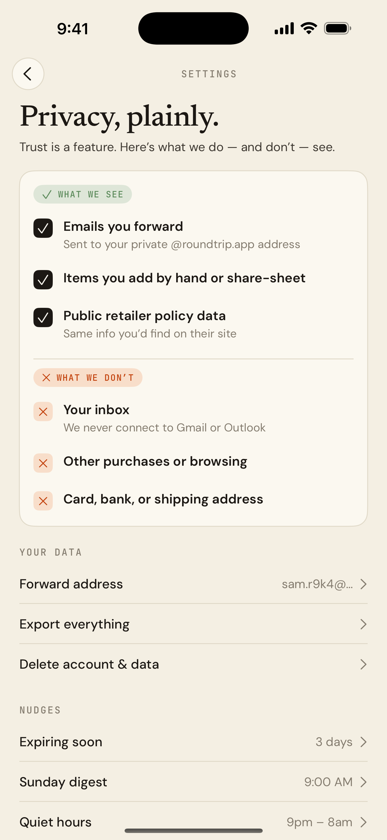 Roundtrip Returns screenshot 5