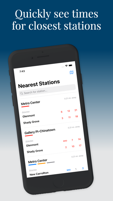 Screenshot #1 pour Capital DC Metro - Next Train