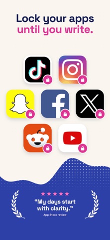 WritersLock: Journal & Block iPhone screenshot