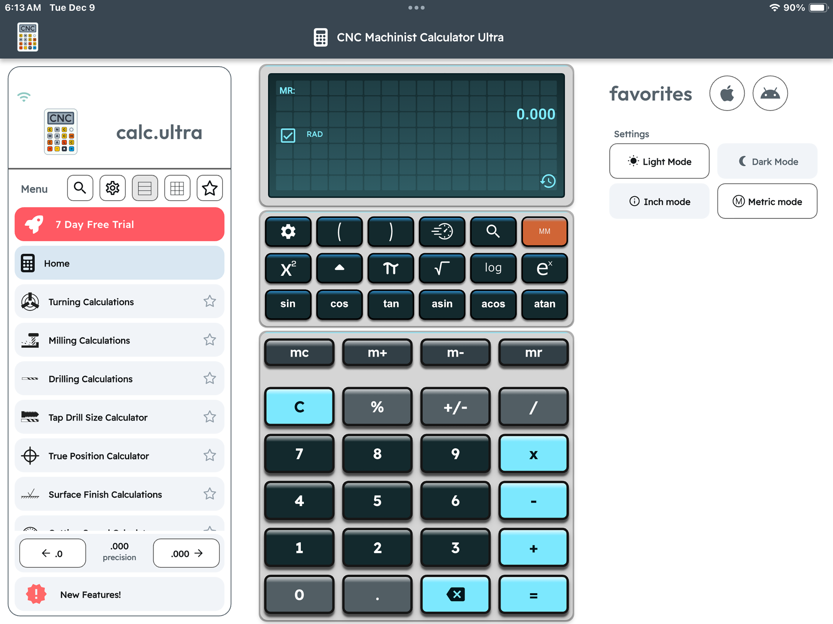CNC Machinist Calculator Ultra screenshot 15