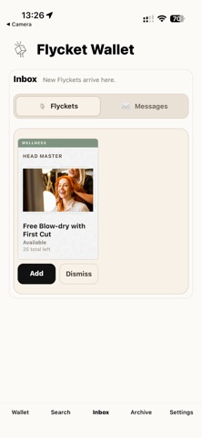 Flycket Wallet screenshot