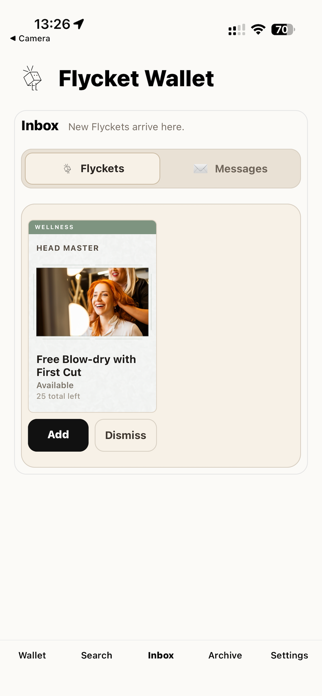 Flycket Wallet Screenshot 3 of 3