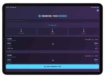 Boarding Pass Decoder iPad screenshot