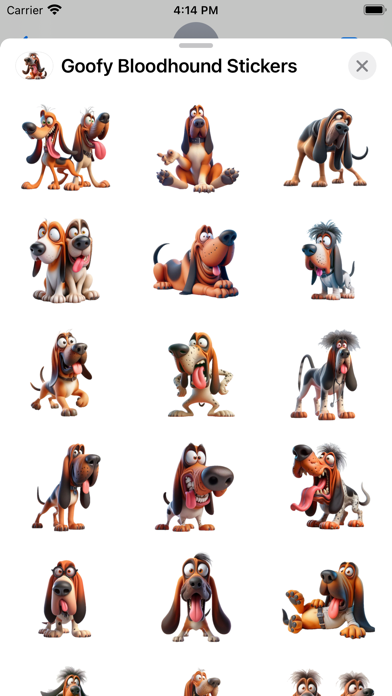 Screenshot #1 pour Goofy Bloodhound Stickers