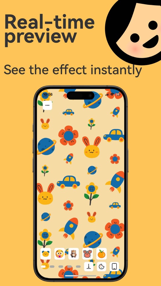#2. HiEmoji：Emoji Wallpaper Editor (iOS) Ved: 俊鹏 位