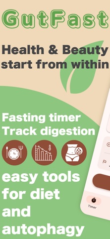 16h Fasting & Gut Health Log iPhone screenshot