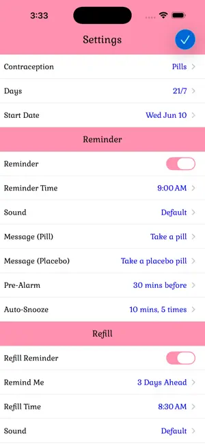 Birth Control Pill Reminder screenshot 2